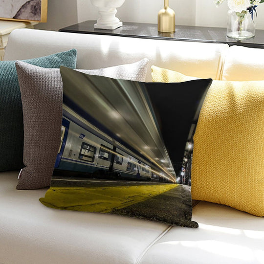 Trenitalia Soft Washable Throw Pillow