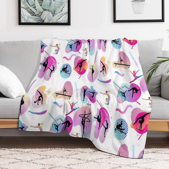 Gymnastics Print Comfort Throw Blanket
