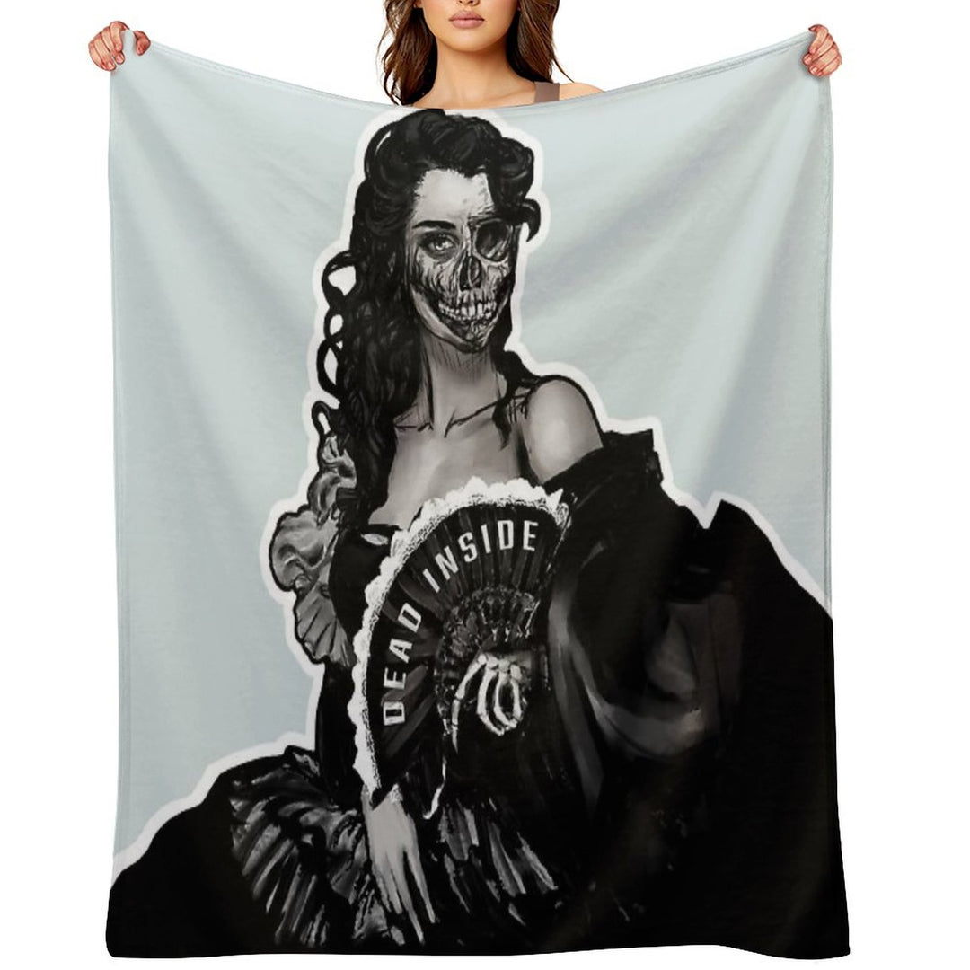 Dead Inside Travel-friendly Throw Blanket
