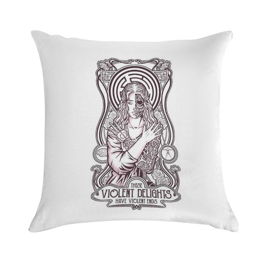 Violent Delights Soft Luxury Feel Throw Pillow