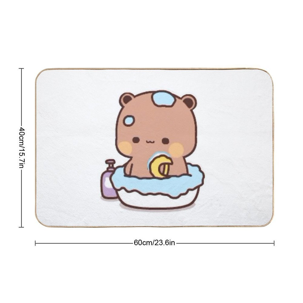 Panda Bear And Brownie True Love BUBU DUDU Couple 2026  Toxin-Free Bath Mat