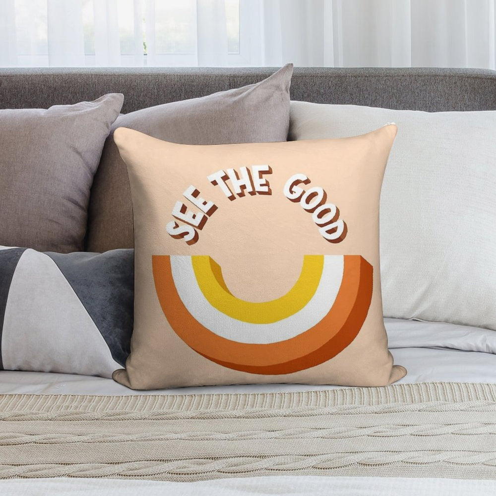 See The Good Rainbow Soft Anti-Pilling Throw Pillow