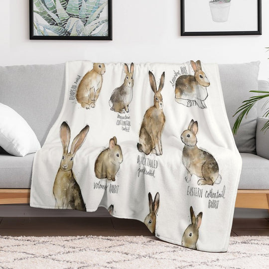 Rabbits & Hares Compact Throw Blanket