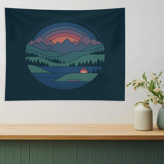 The Lake at Twilight Tapestry