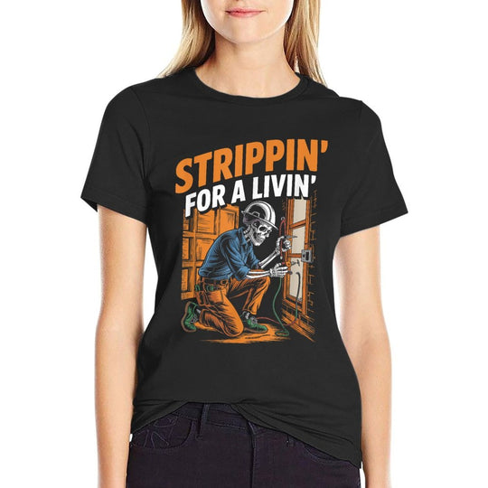 Trippin For A Livin Funny Skeleton Electrician Lover  Lightweight T-Shirt