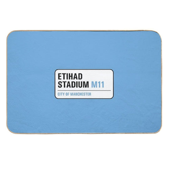 Man City - Etihad Stadium Street Sign  High-Traffic Bath Mat