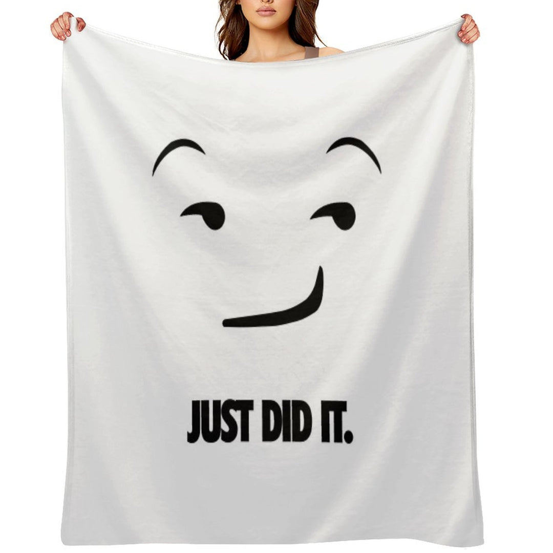 Nike Just Do It Parody - Just Did It.Emoji Versatility Throw Blanket