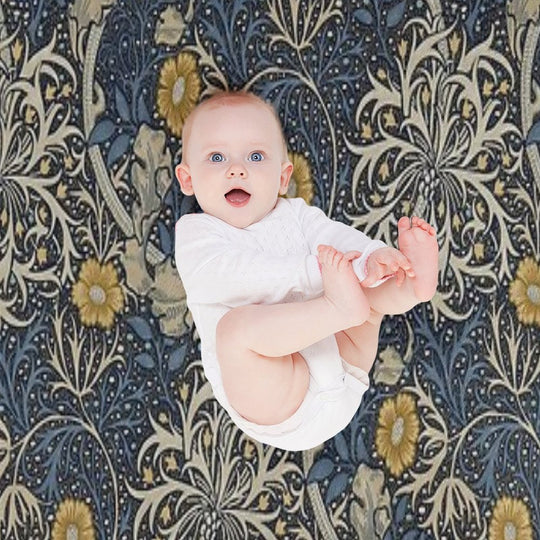 William Morris Seaweed Velvety-soft Throw Blanket