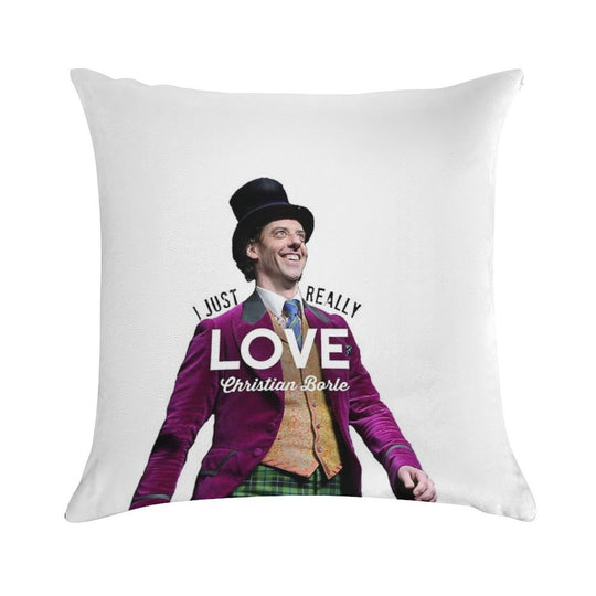 I Just Really Love Christian Borle Soft Luxury Feel Throw Pillow