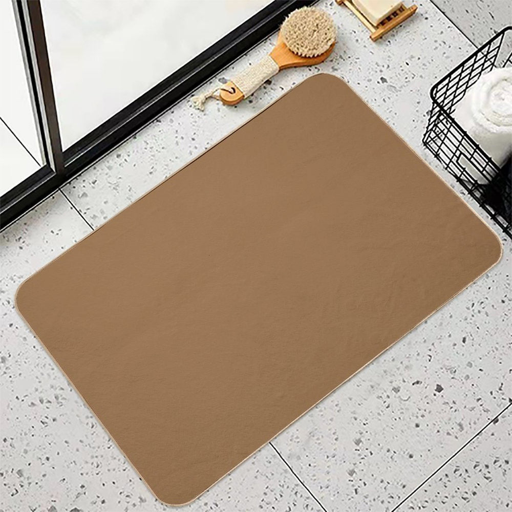 Plain Coffee Brown  Non-Slip Bath Mat