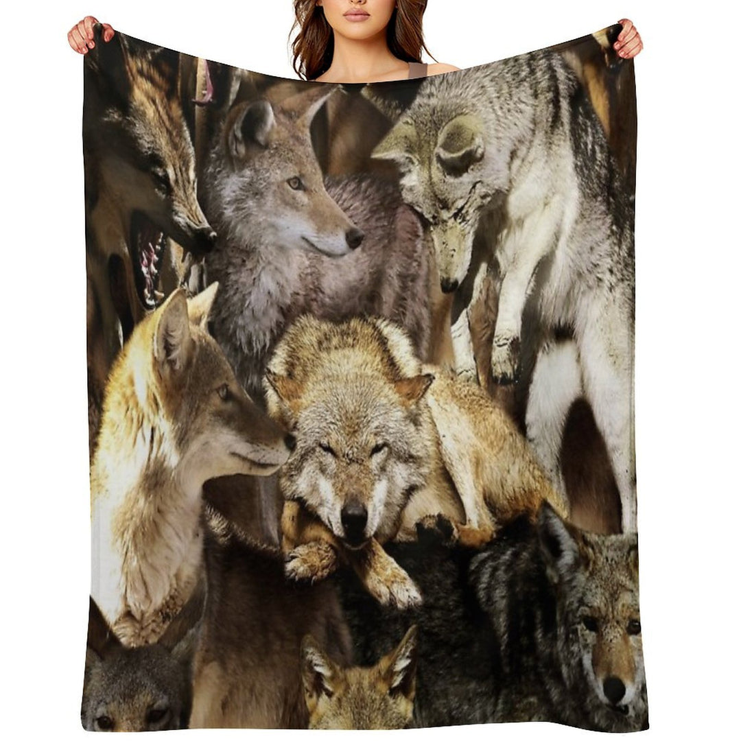 Coyotes Velvety-soft Throw Blanket
