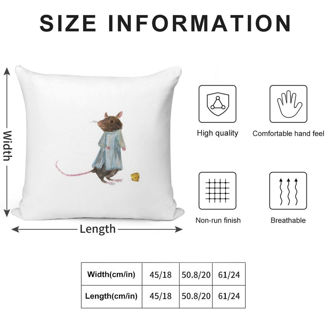 Maisie The Lab Mouse Soft Luxury Feel Throw Pillow