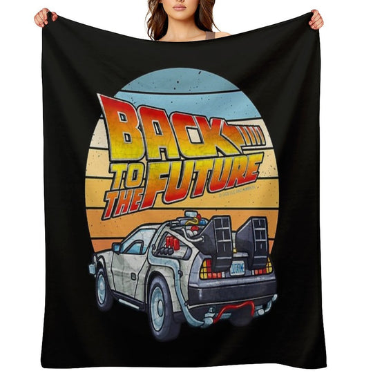 Back to The Future - DMC DeLorean Sustainable Throw Blanket