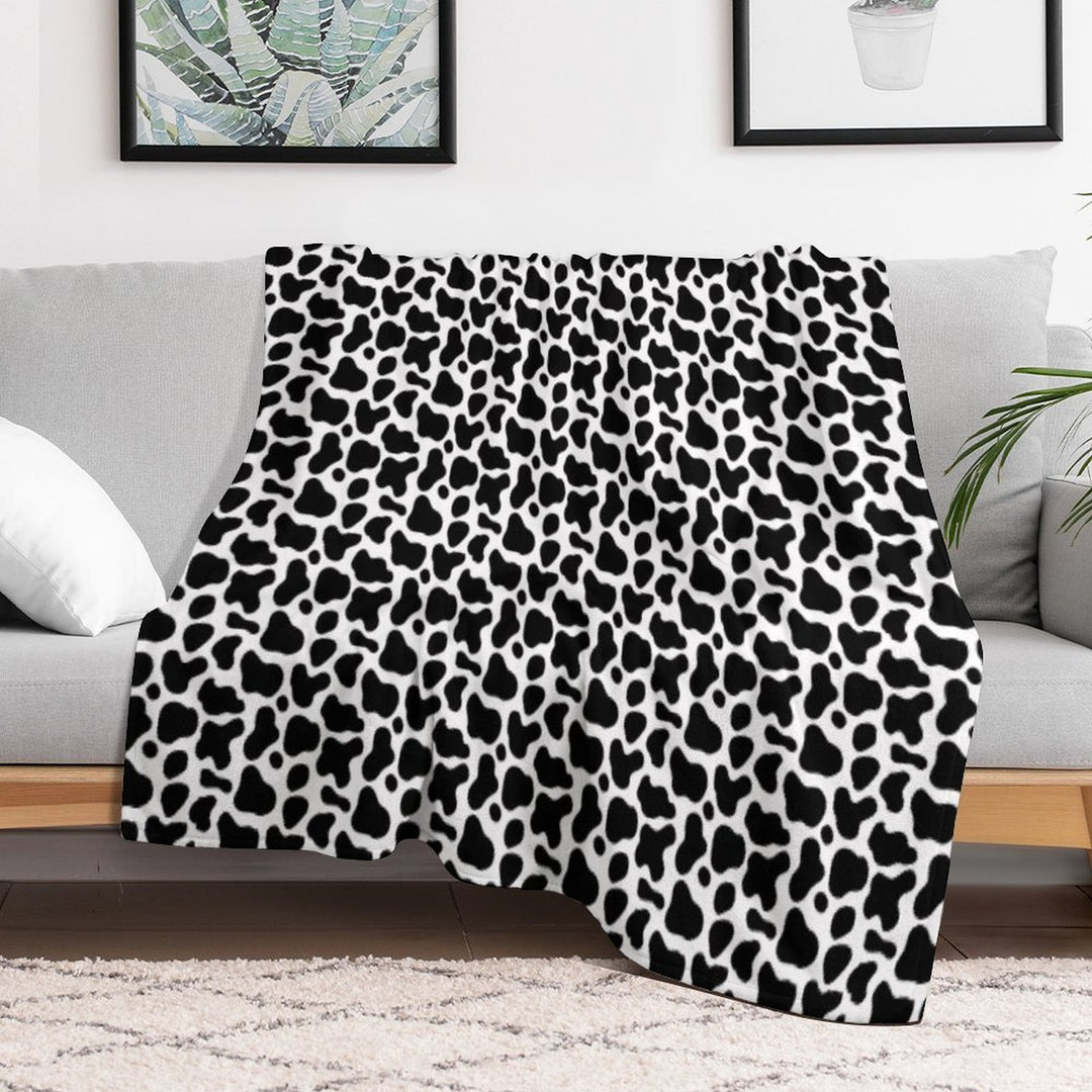 SEAMLESS PATTERNS BLACK-WHITE MOOD SIMPLE TIME Travel-friendly Throw Blanket