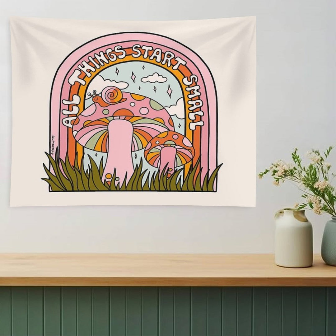 All Things Start Small Tapestry