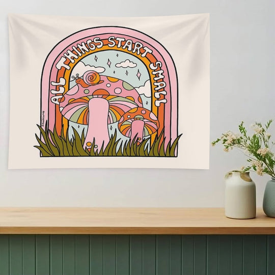 All Things Start Small Tapestry