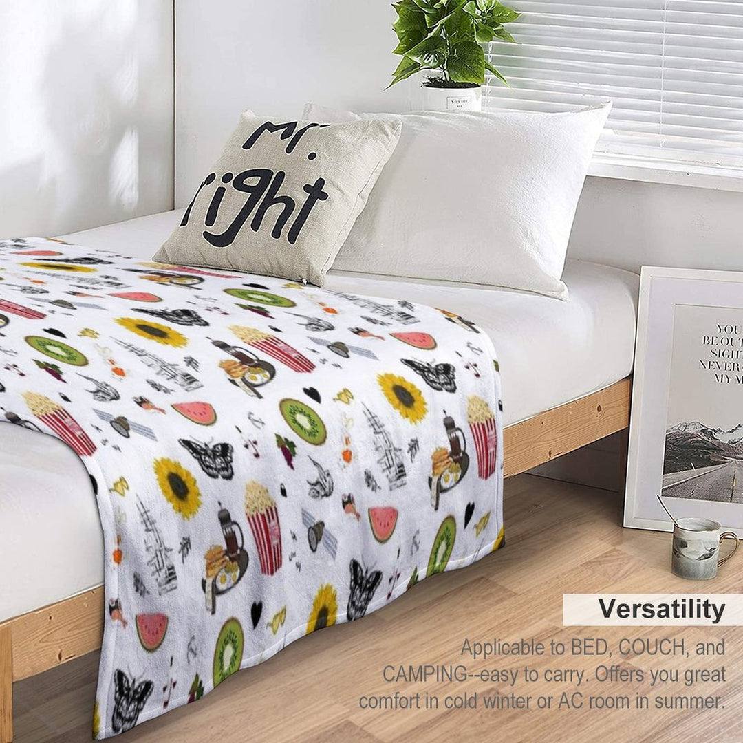 Harry Styles Song Illustration Collage Durable Throw Blanket