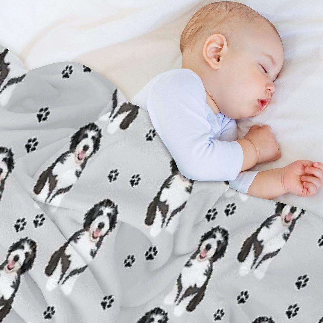 Bernedoodle Velvety-soft Throw Blanket