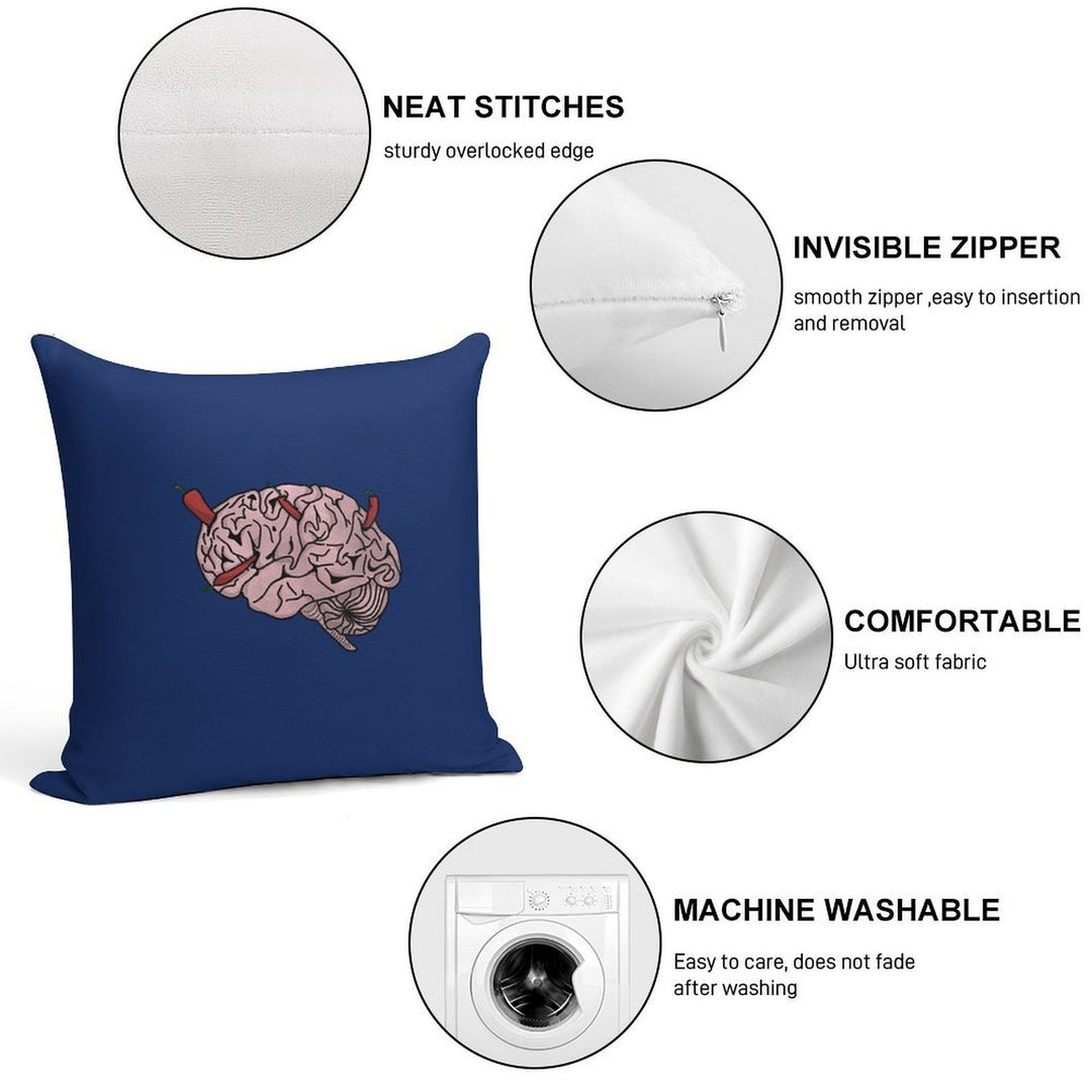 Neurospicy Soft Hidden Zipper Throw Pillow