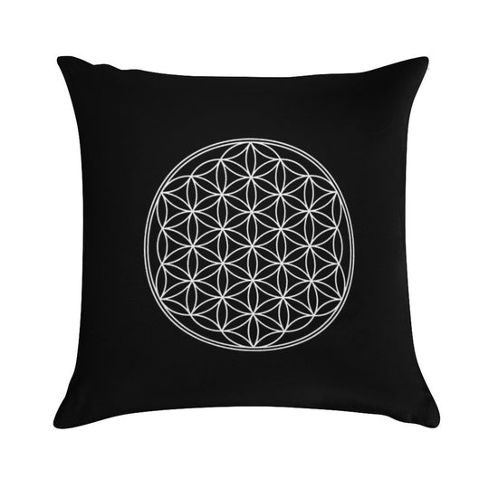FLOWER OF LIFE - SACRED GEOMETRY - HARMONY & BALANCE Soft Style Accent Throw Pillow