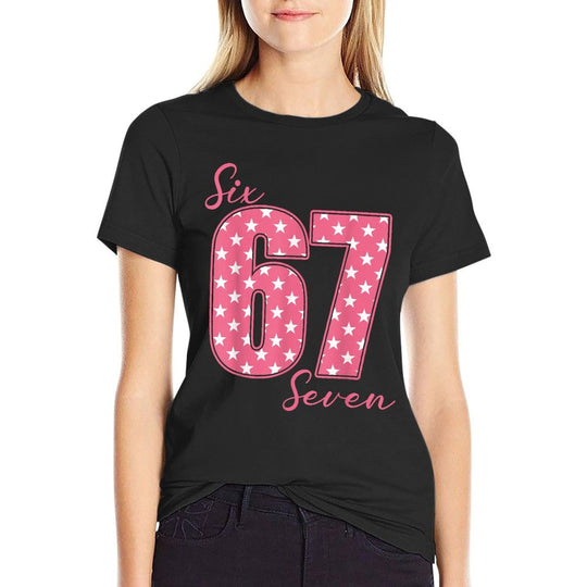 67 Funny Meme  Fade-proof Color T-Shirt