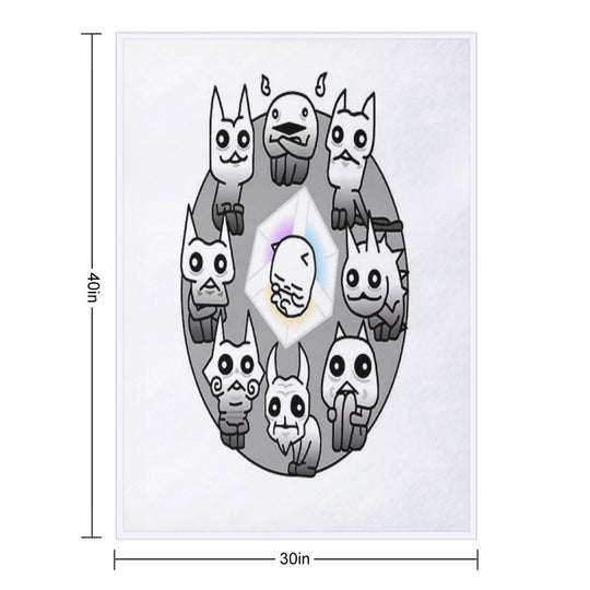 Battle Cats Nekoluga Mural All-season Throw Blanket