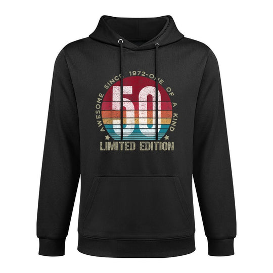 50 Year Old Vintage 1972 Retro Limited Edition 50th Birthday Moisture-Wicking Hoodie