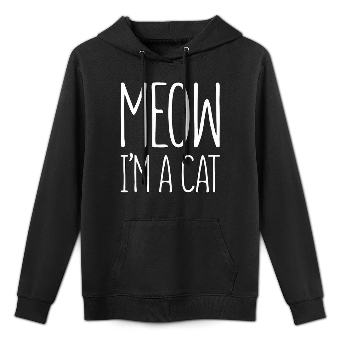 Meow Im A Cat Adult Kids Halloween Cat Costume Machine Washable Hoodie
