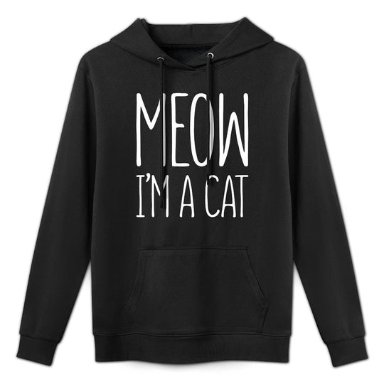 Meow Im A Cat Adult Kids Halloween Cat Costume Machine Washable Hoodie