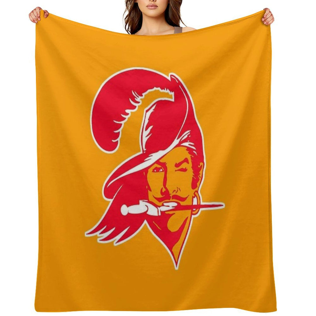 BuccaneersCity Red Machine-washable Throw Blanket