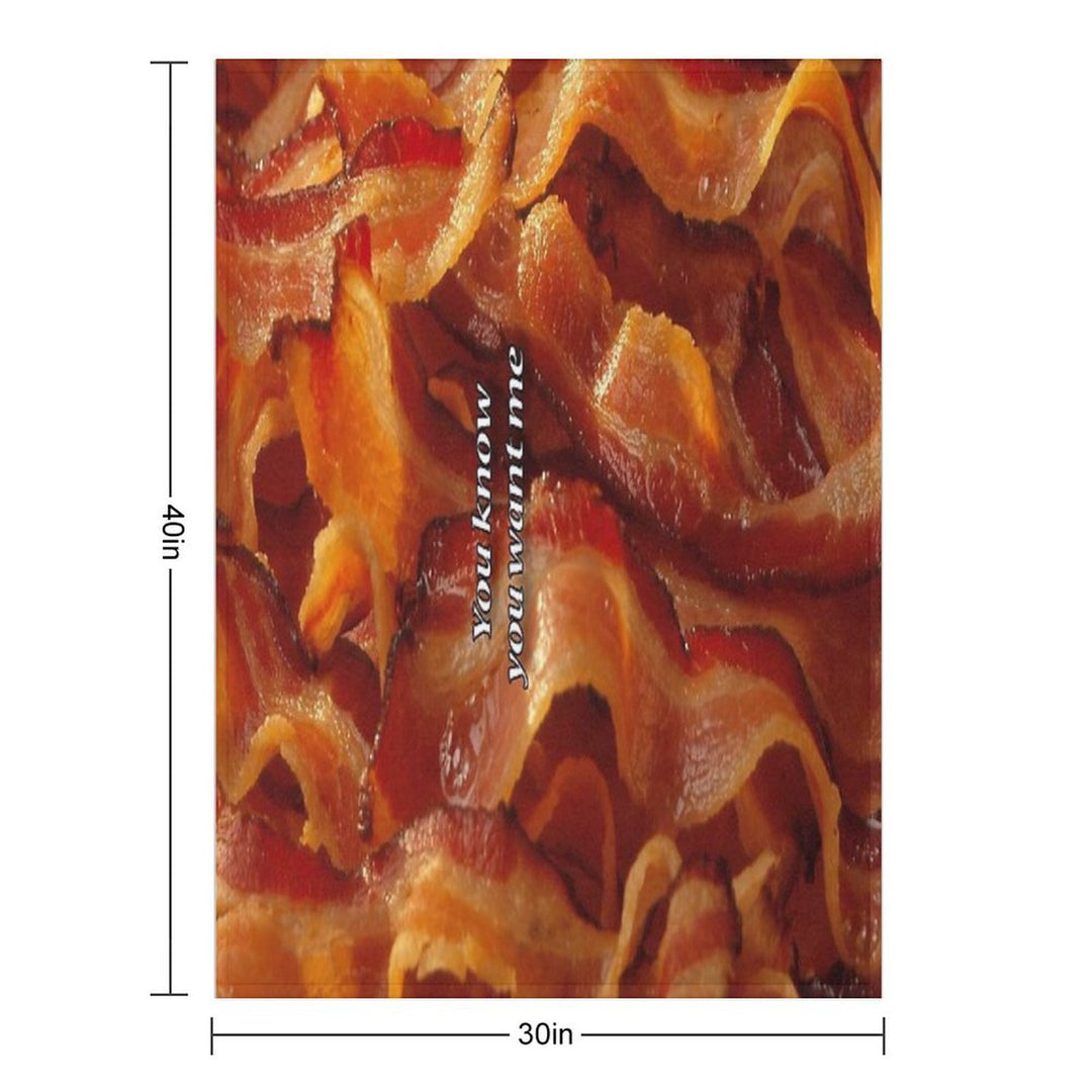 Bacon Shrink-resistant Throw Blanket