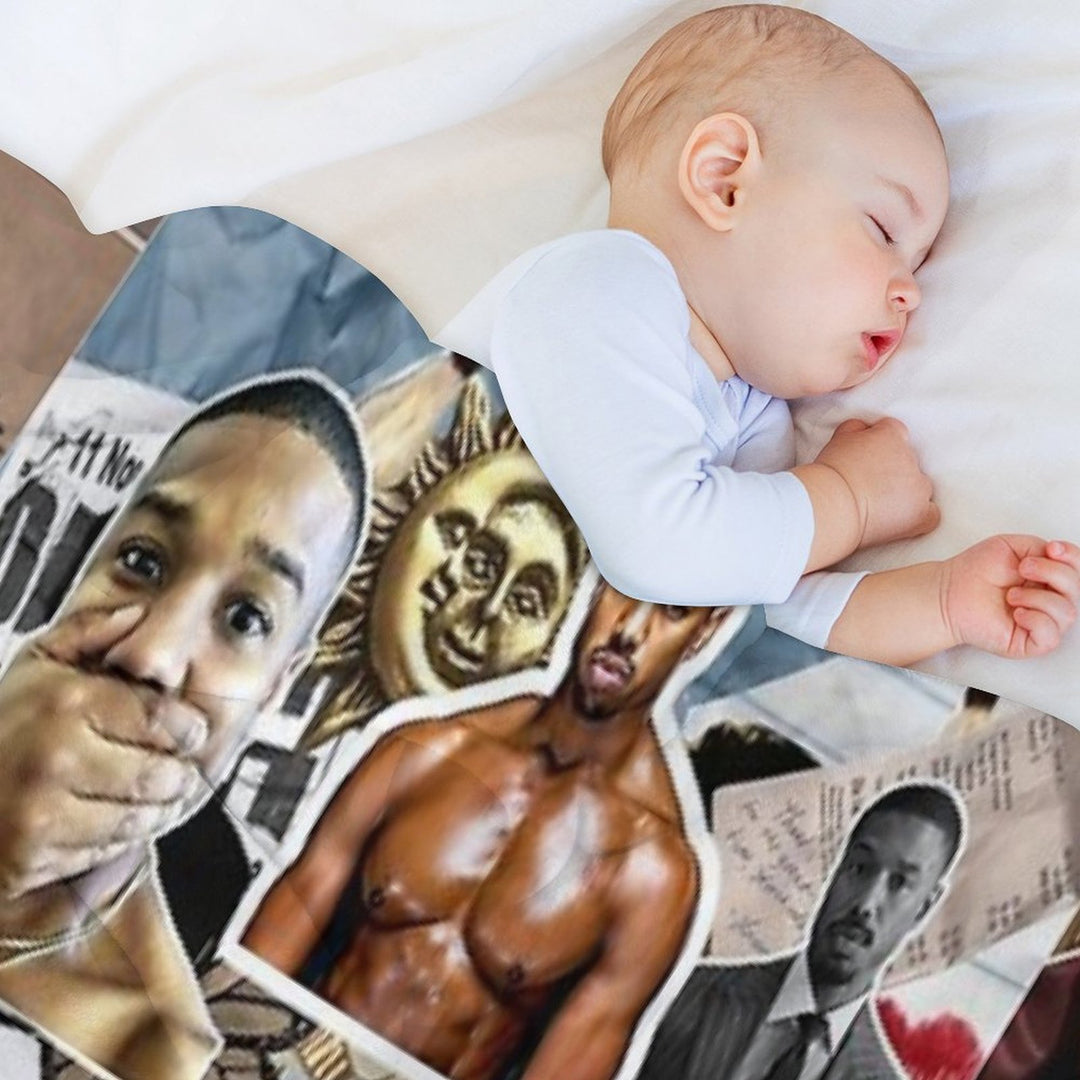 Michael B. Jordan Photo Collage Premium Throw Blanket