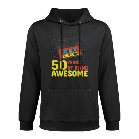 Vintage 50 Years of Being Awesome 50th Birthday 1969s Cotton-Polyester Blend Hoodie