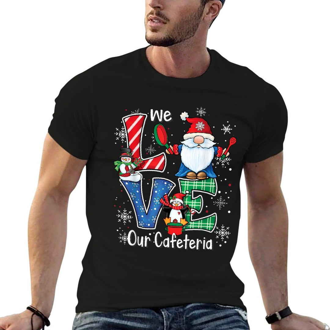 Love Our Cafeteria Funny Lunch Lady Christmas Gnomes  Moisture-wicking T-Shirt