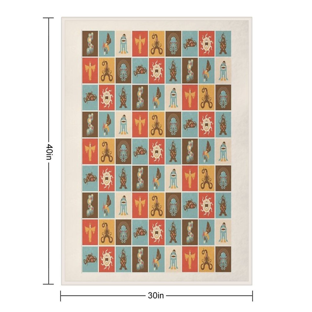 The Lovecraftian Squares Lightweight Throw Blanket