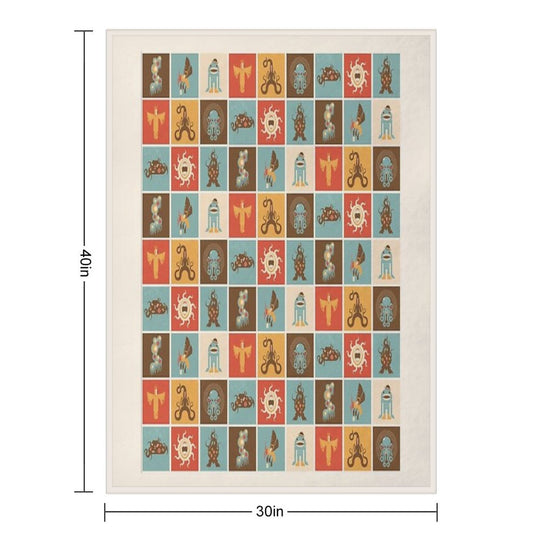 The Lovecraftian Squares Lightweight Throw Blanket