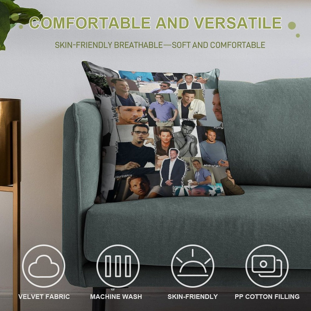 Alex Karev Collage Soft Gift Ready Throw Pillow