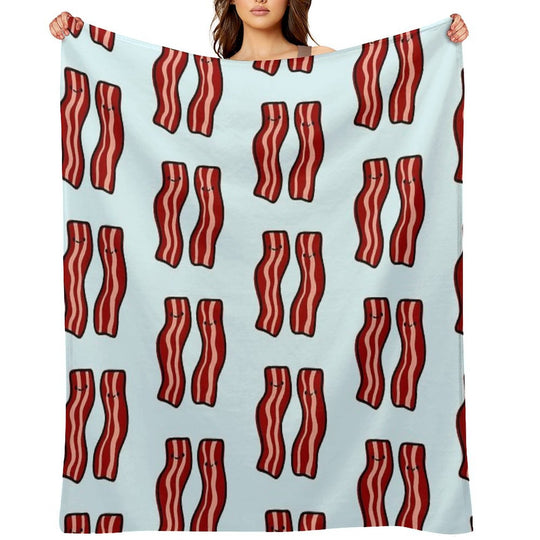 Cute Bacon Multi-functional Throw Blanket