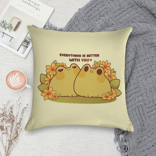 Everything Is Better with Your Froggies Soft Ultra-Soft Texture Throw Pillow