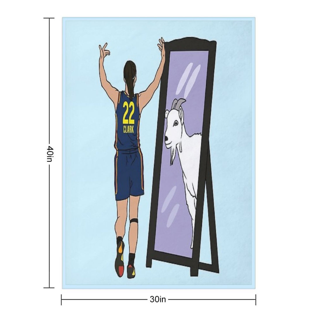 Caitlin Clark Mirror GOAT (Indiana) Premium Throw Blanket