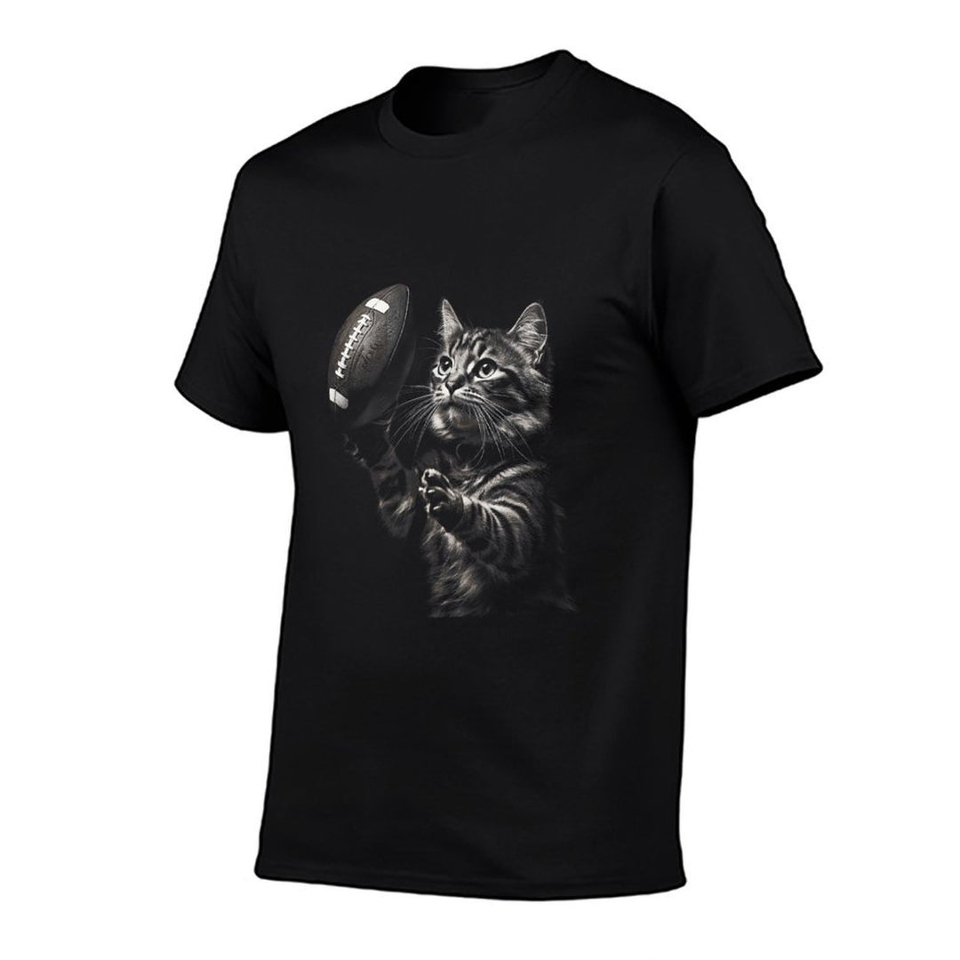 Football Cat Funny American Football Kitten Women Men Kids  Classic T-Shirt