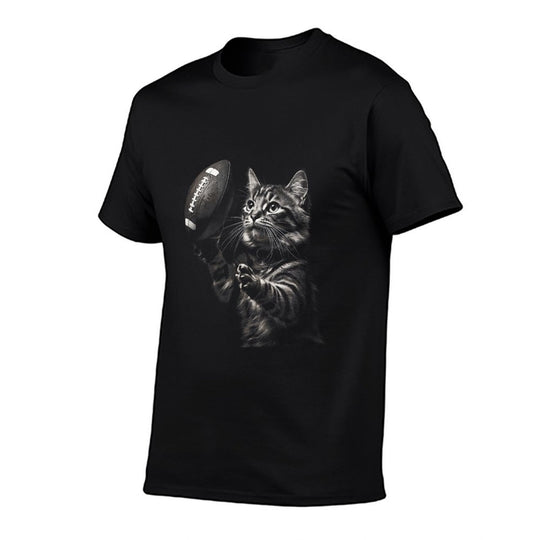 Football Cat Funny American Football Kitten Women Men Kids  Classic T-Shirt