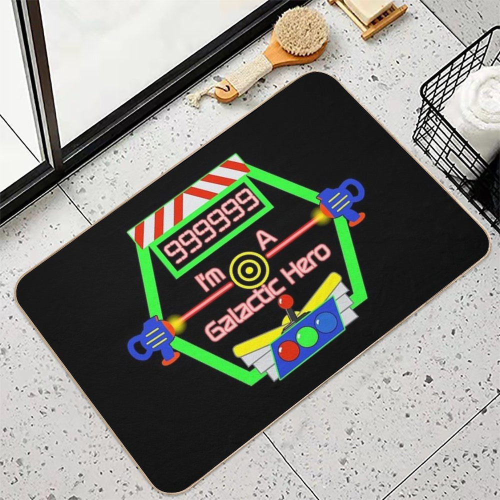 Galactic Hero High Score Theme Park Ride  Easy Maintenance Bath Mat