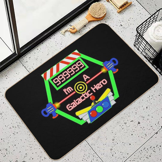 Galactic Hero High Score Theme Park Ride  Easy Maintenance Bath Mat