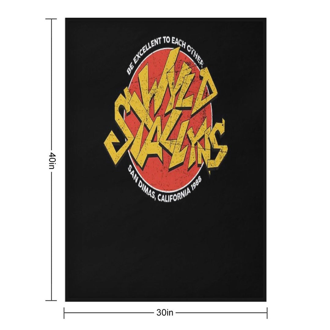 Bill Ted Wild Stallyns Band Patch 70 Comfort Throw Blanket