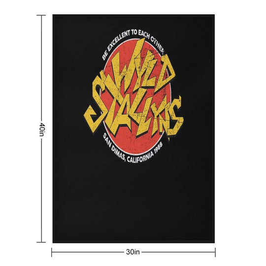 Bill Ted Wild Stallyns Band Patch 70 Comfort Throw Blanket