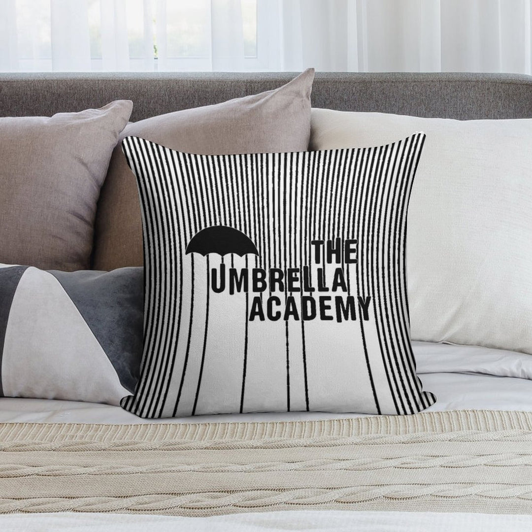 The Umbrella Academy - Logo with Lines Soft Reinforced Edging Throw Pillow