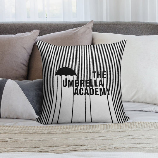 The Umbrella Academy - Logo with Lines Soft Reinforced Edging Throw Pillow