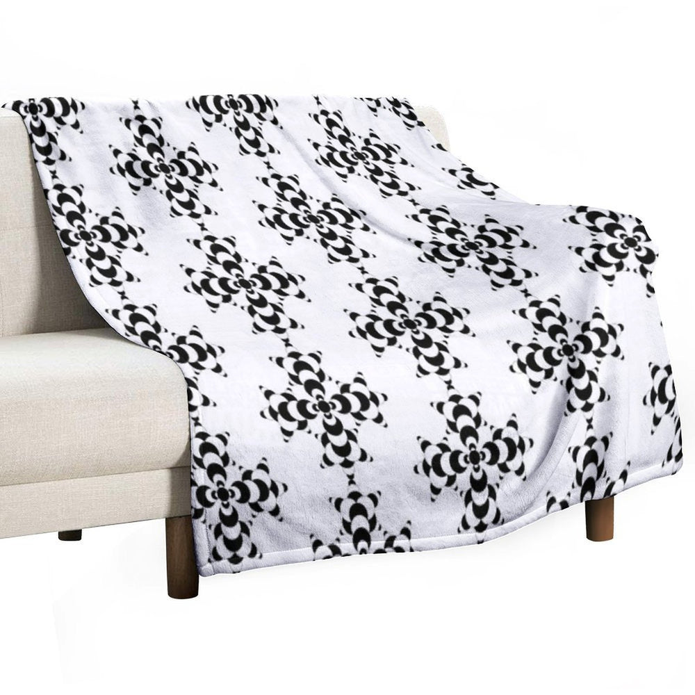 Fractal Molecule Crop Circle Quick-dry Throw Blanket