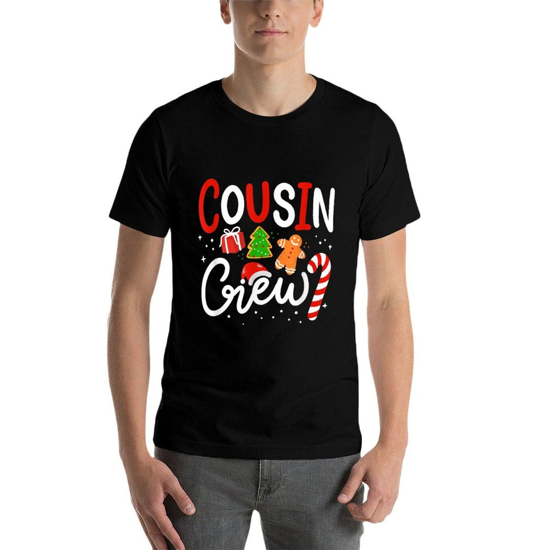 Cousin Crew Family Christmas Pajamas  Fade-proof Color T-Shirt